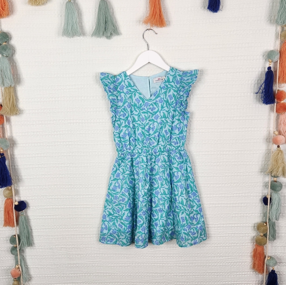 Vineyard Vines Floral Flutter Sleeve Dress